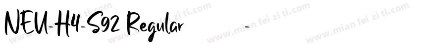 NEU-H4-S92 Regular字体下载字体转换